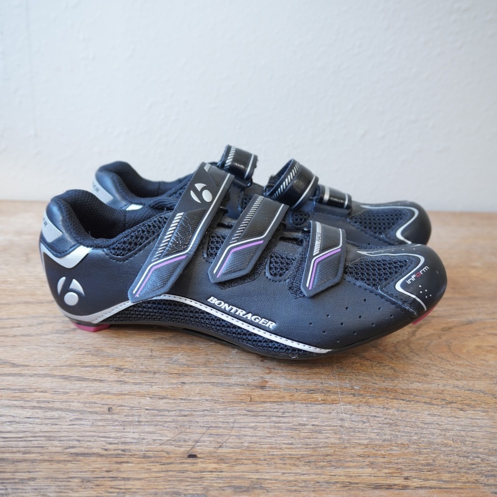 Bontrager Womens 7.5 Black Cycling Shoes RC RD WSD Road Bike Cleats Athletic